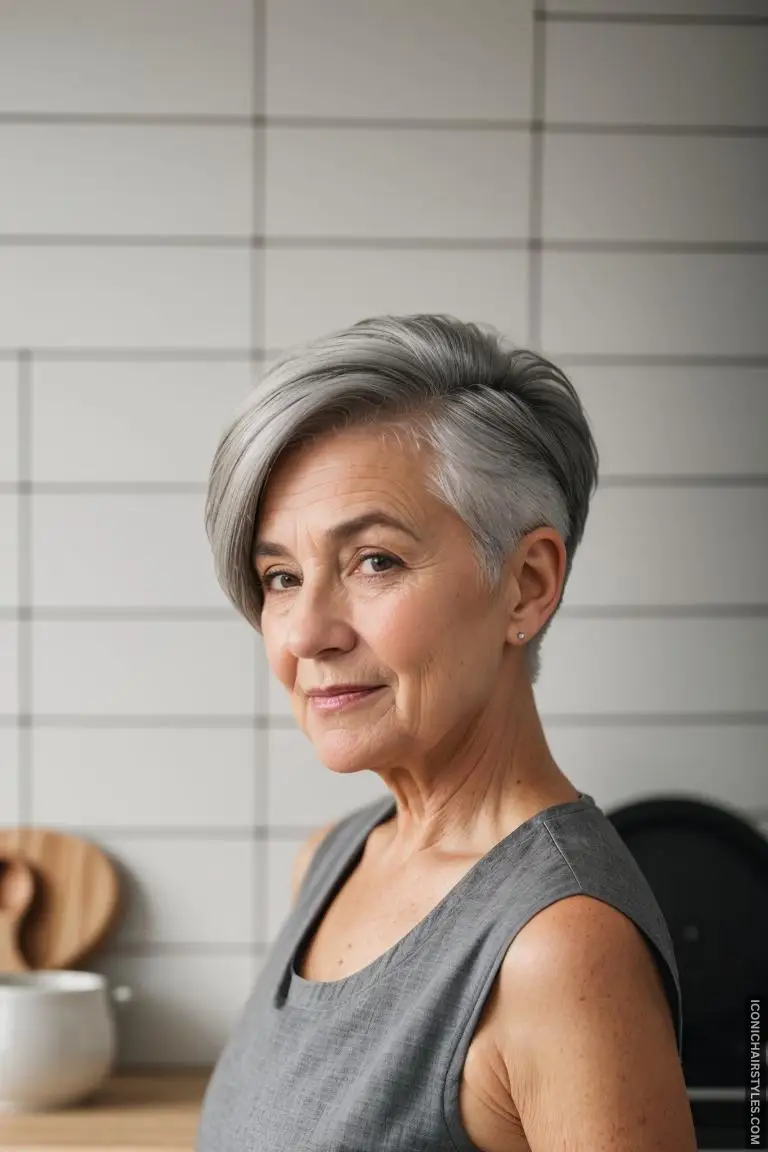 Short Gray Hairstyles for Women Over 50