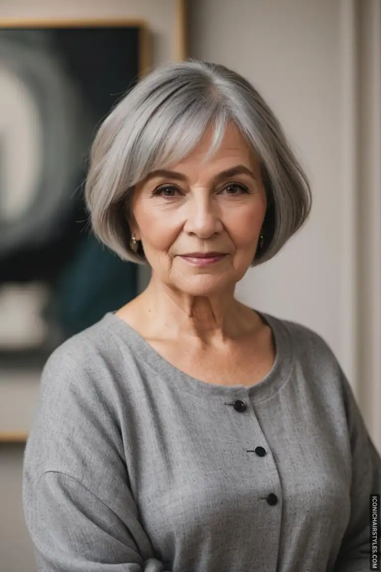 Short Gray Hairstyles for Women Over 50