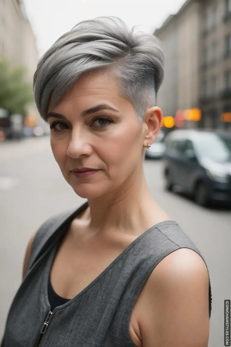 Short Gray Hairstyles for Women Over 50