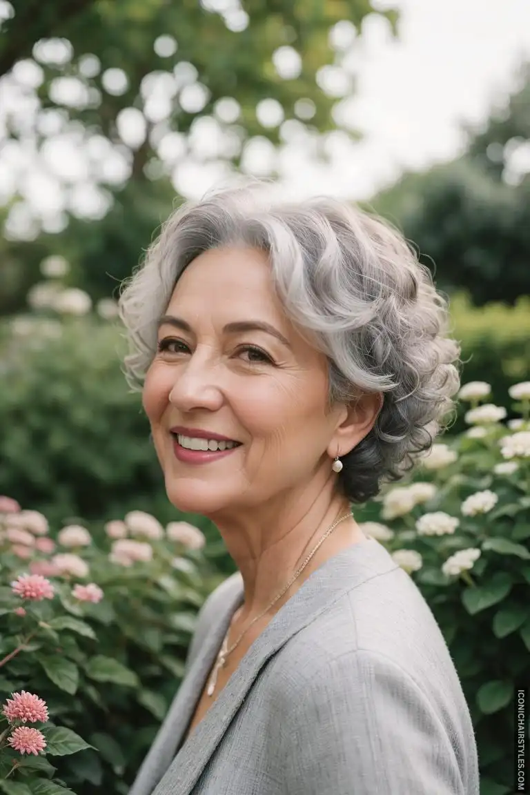 Short Gray Hairstyles for Women Over 50