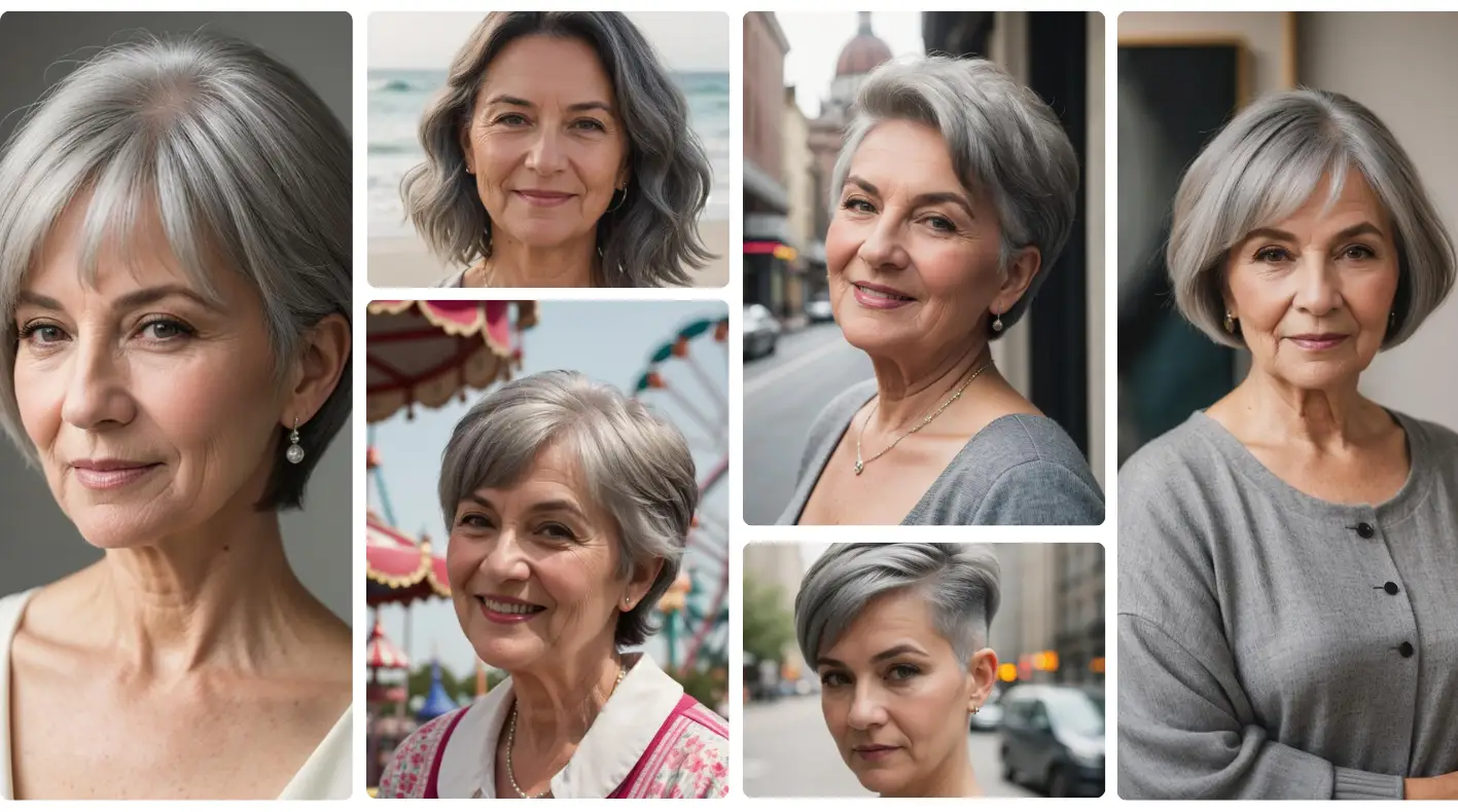 Short Gray Hairstyles for Women Over 50