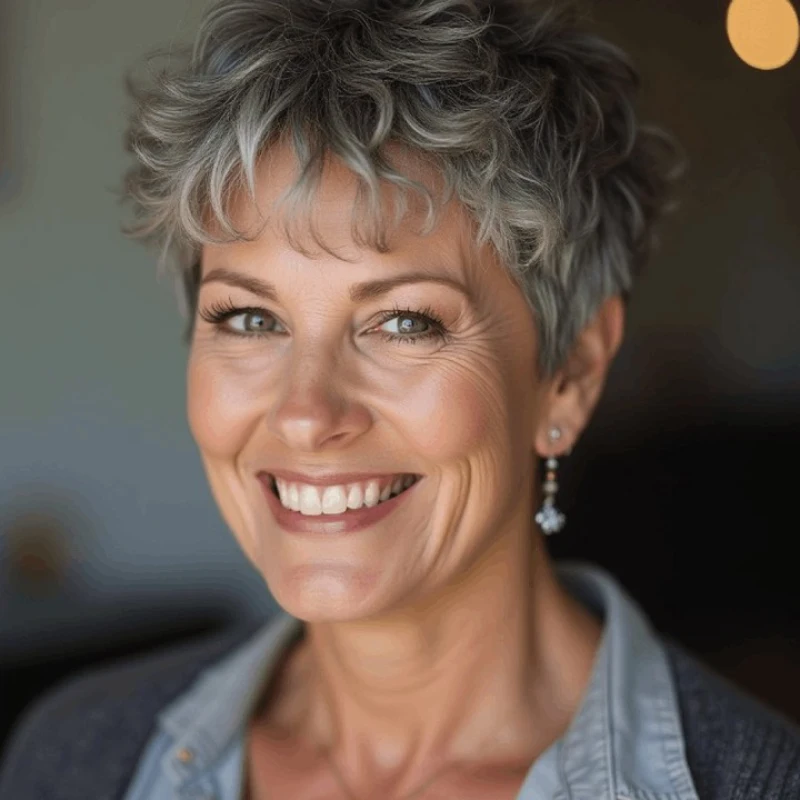 Short Pixie Haircuts for Women Over 73