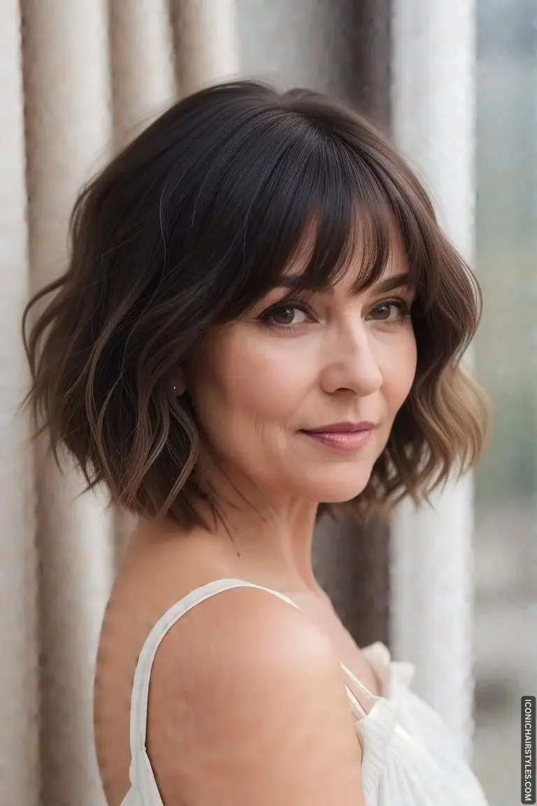 Short Wavy Hairstyles for Women Over 50