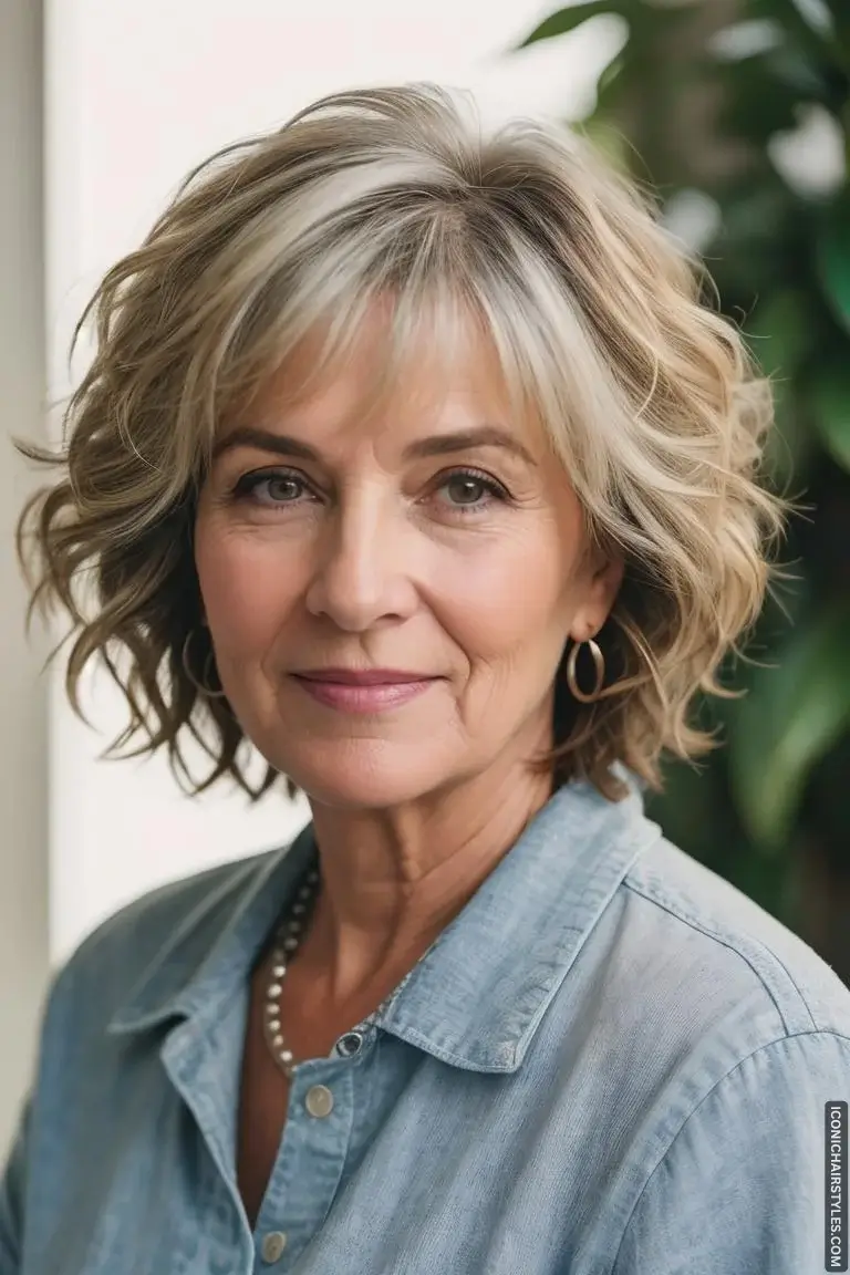 Short Wavy Hairstyles for Women Over 50