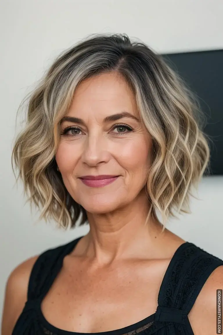 Short Wavy Hairstyles for Women Over 50