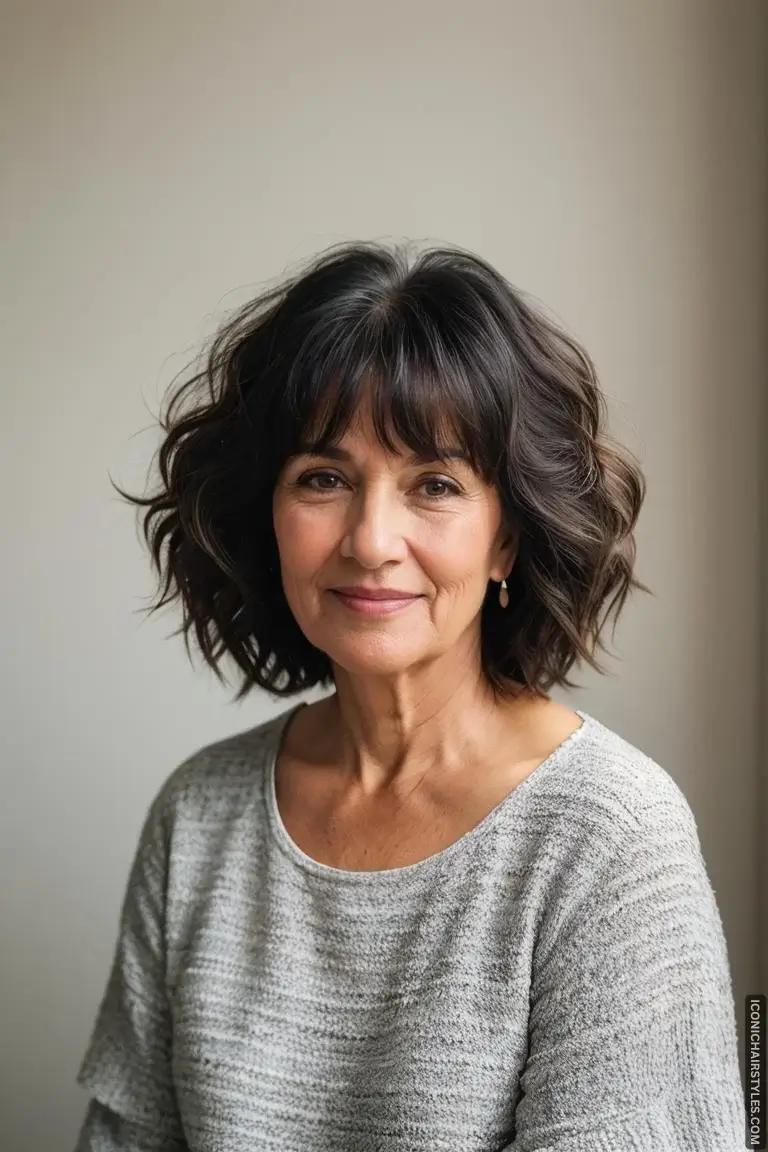 Short Wavy Hairstyles for Women Over 50