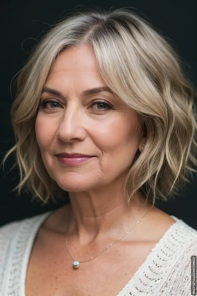 Short Wavy Hairstyles for Women Over 50