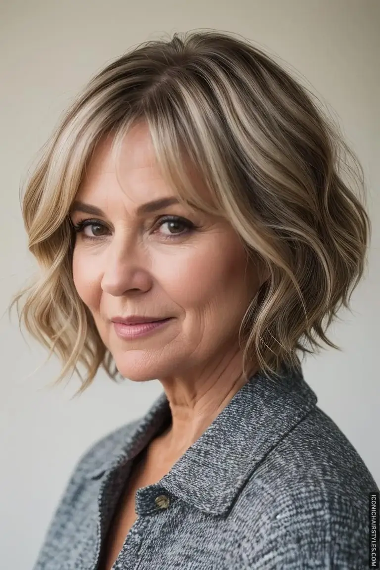 Short Wavy Hairstyles for Women Over 50