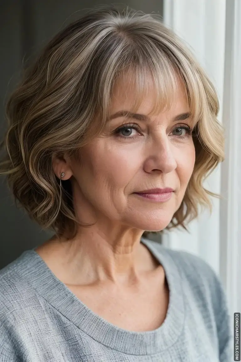 Short Wavy Hairstyles for Women Over 50