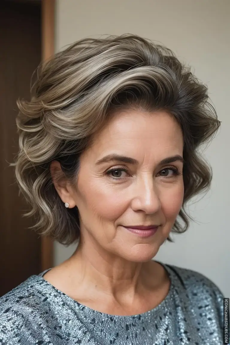 Short Wavy Hairstyles for Women Over 50