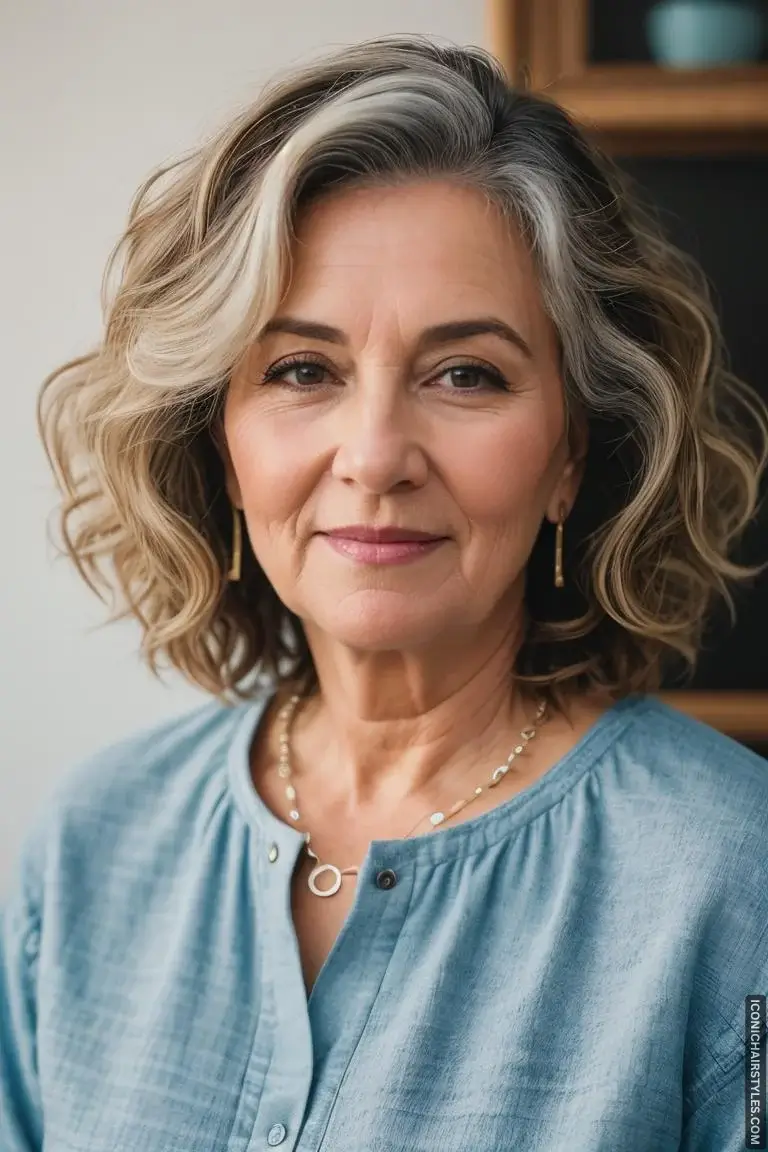 Short Wavy Hairstyles for Women Over 50