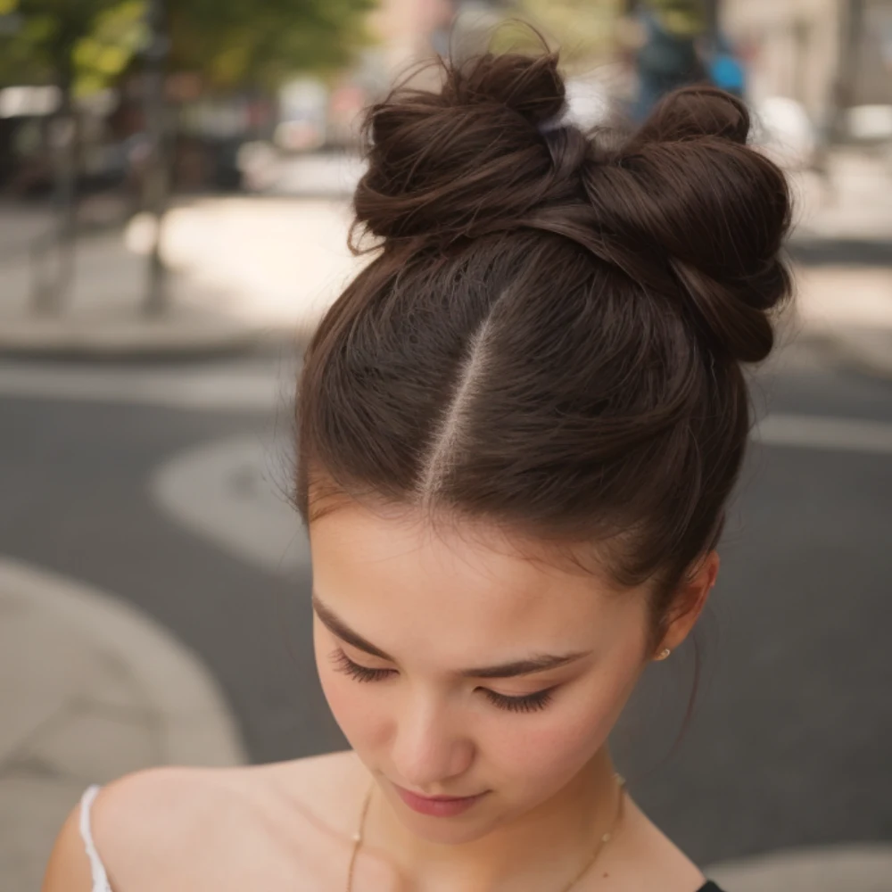 30 Trendy Two Bun Hairstyles