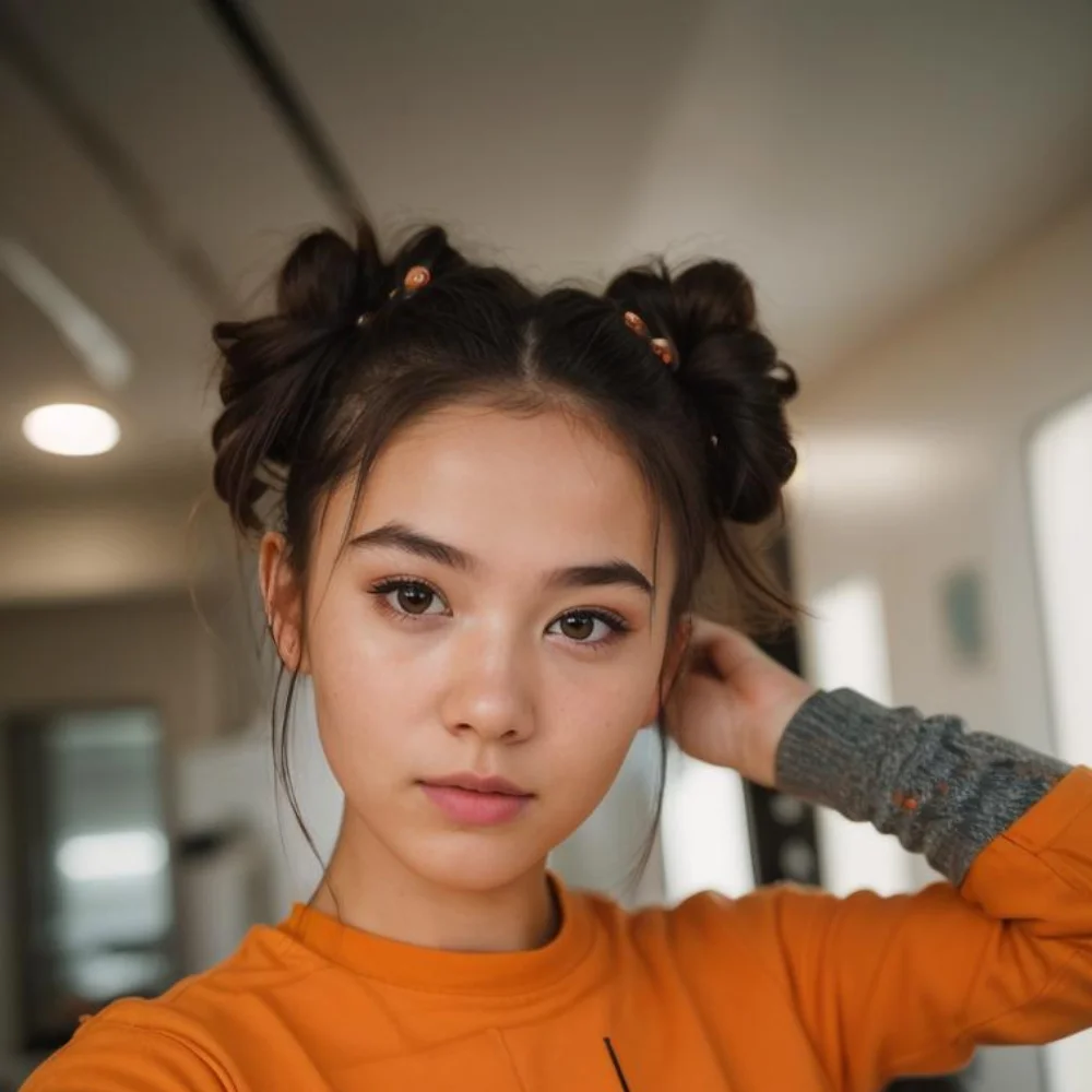 Two Buns Hairstyle