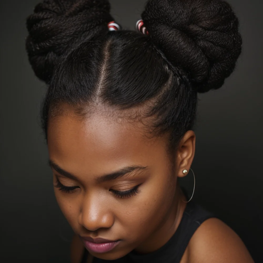 30 Trendy Two Bun Hairstyles