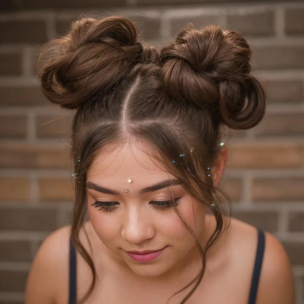 30 Trendy Two Bun Hairstyles